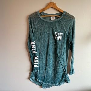 Victoria’s Secret PINK 3/4 Long Sleeve Tee Shirt See Through Sheer
